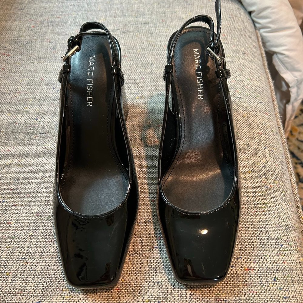 Patent Leather Sling back Heels